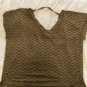 Olive Green Low Back Shirt